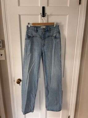 Abercrombie & Fitch Light Wash Wide Leg Jeans